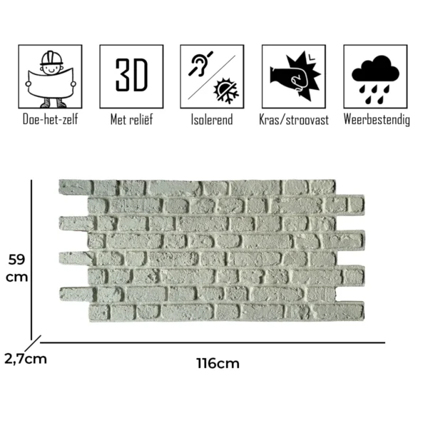 Garda – Baksteenstrips 3D Wandpaneel - Image 2