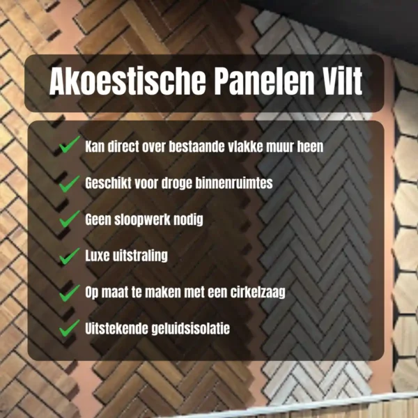 Acoustic Panels Hexagon Felt Oak – Sound Insulation – For Interior – 80x60x2cm - Image 3