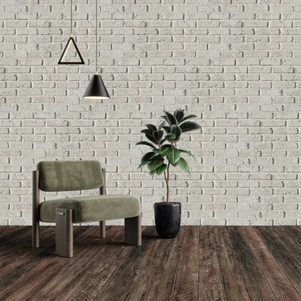 Stone Strips Piedra Ladrillo Baroque White 3D Wall Panel - Image 2