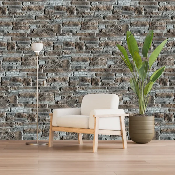 Ledgestone Brown – Brick Strips 3D Wall Panel - Image 2