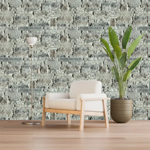 Ledgestone Cream – Brick Strips 3D Wall Panel - Image 2